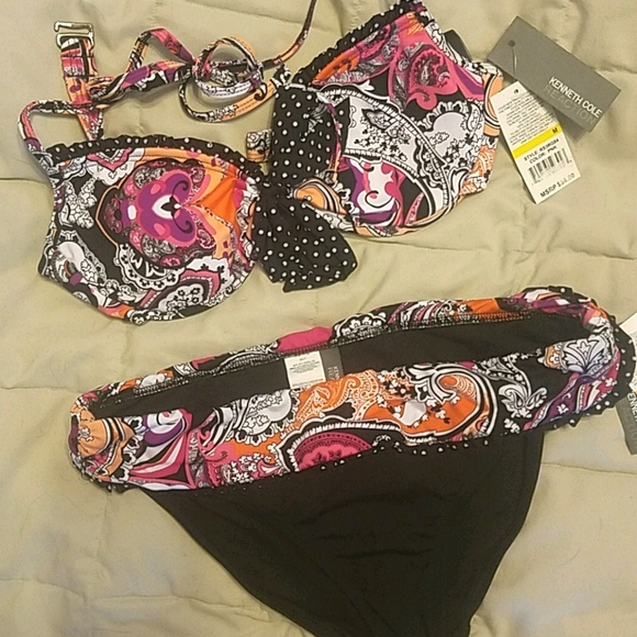 Kenneth Cole Reaction Bikini- SM/MED NWT - Picture 2 of 6